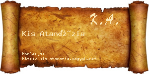 Kis Atanázia névjegykártya
